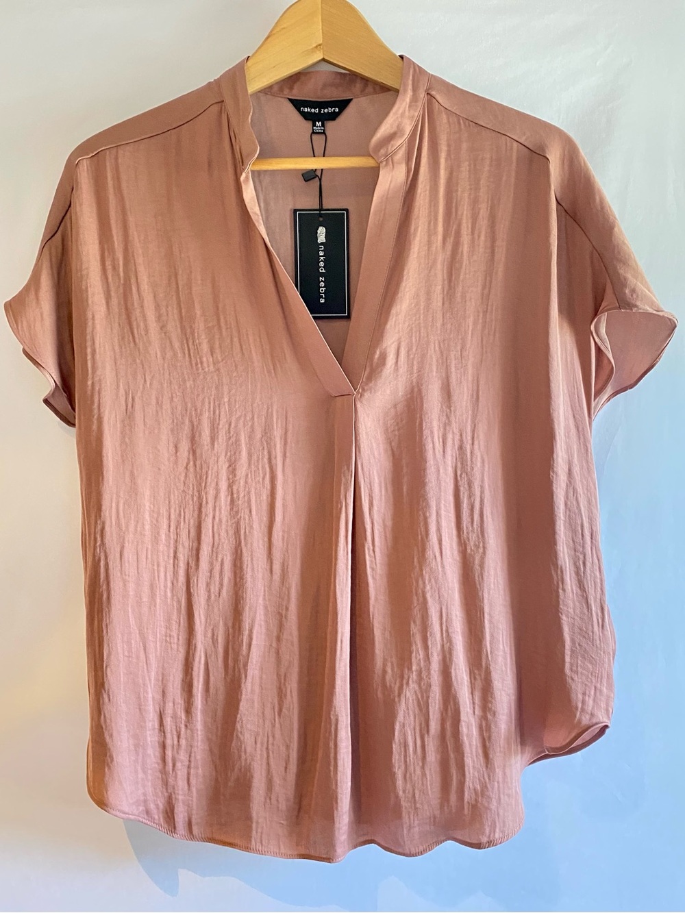 Naked Zebra "Mindy" Top in Mauve, size M, NWT